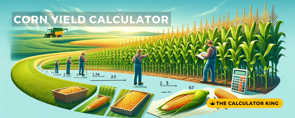 Farmers in the fields measuring corn yield