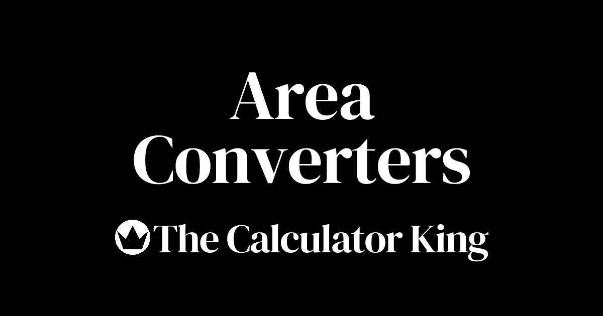 Calculate Area Unit Conversions